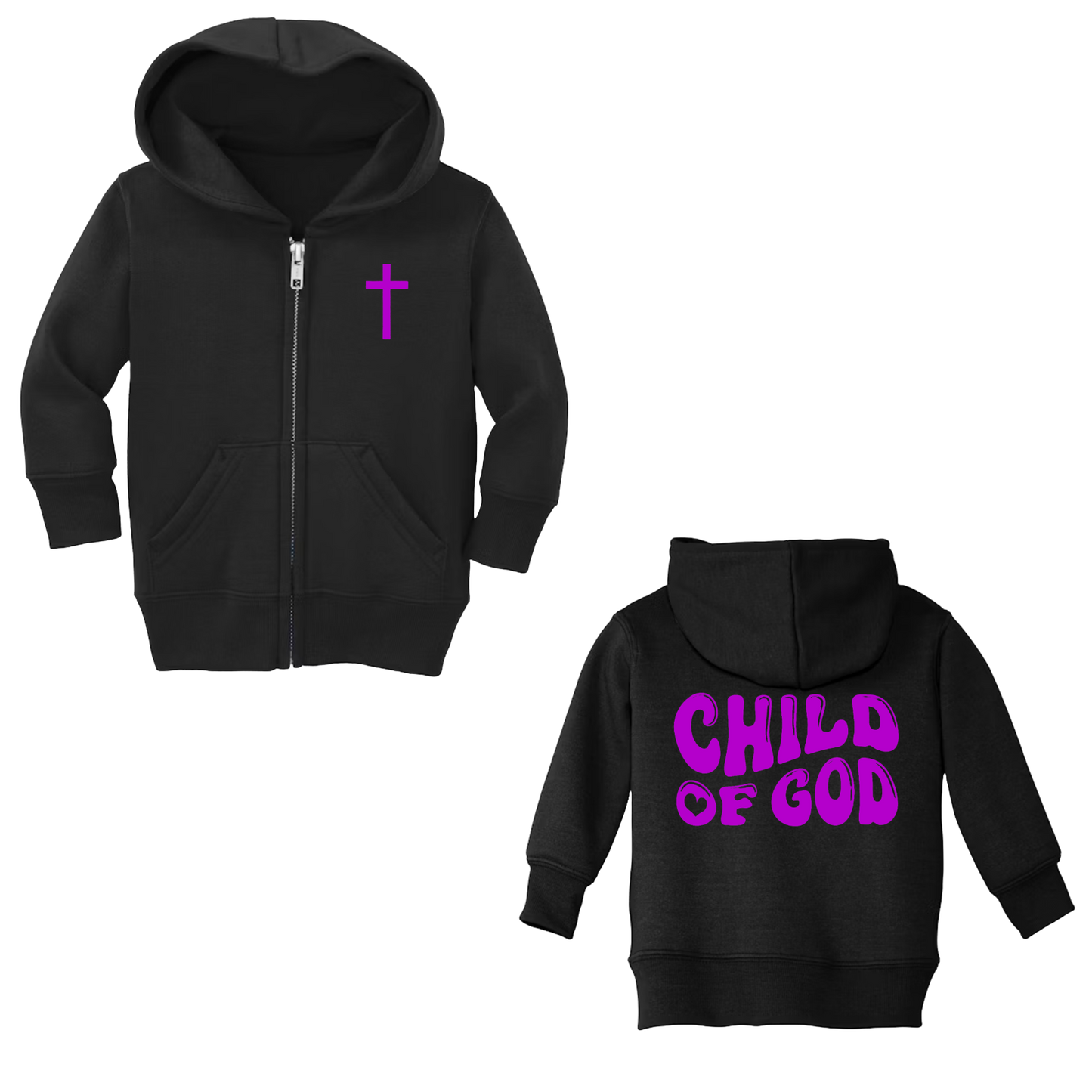 Infant Child of God Zip-Up Hoodie (Black)