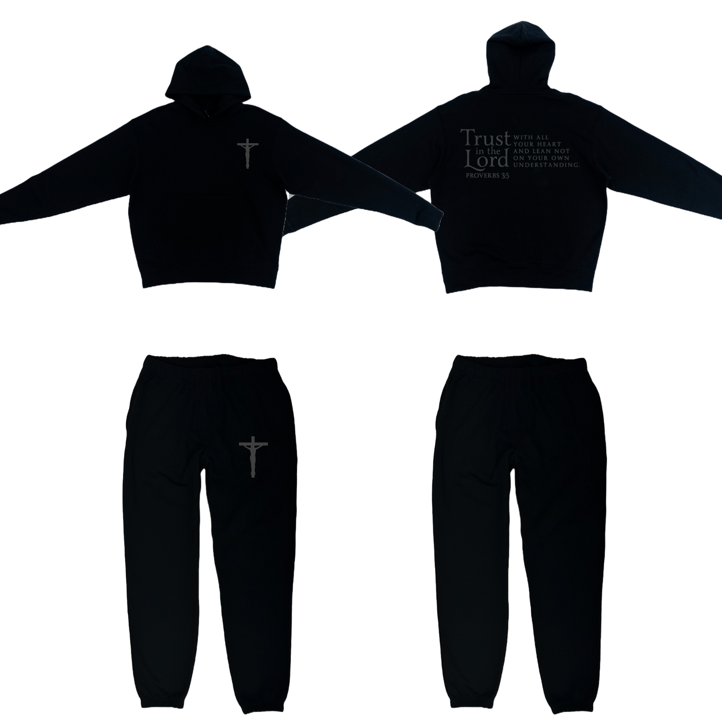 Proverbs 3:5 Black Sweatsuit