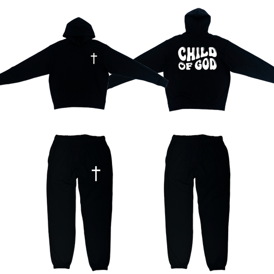 Child of God Black Sweatsuit