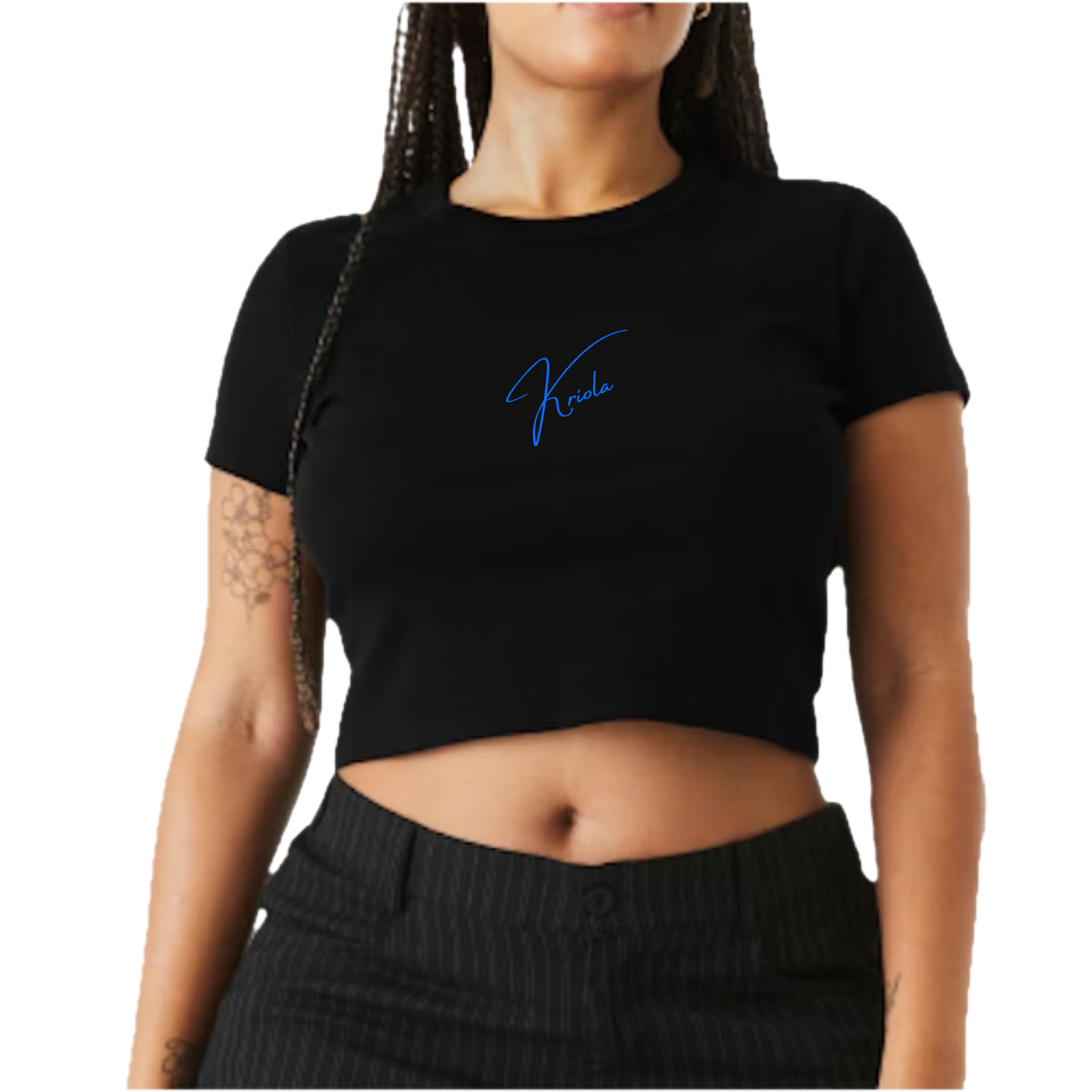 Camiseta negra de caballero para bebé para mujer