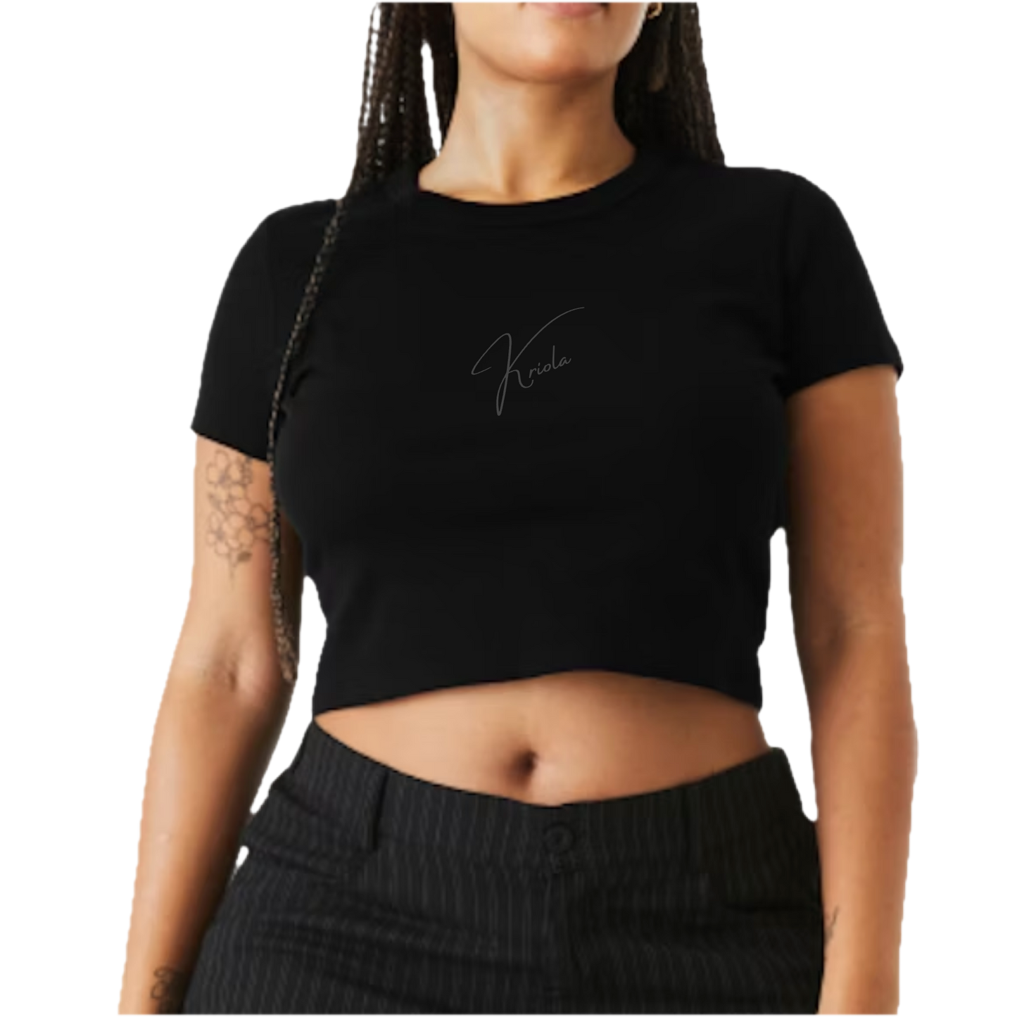 Camiseta negra de caballero para bebé para mujer