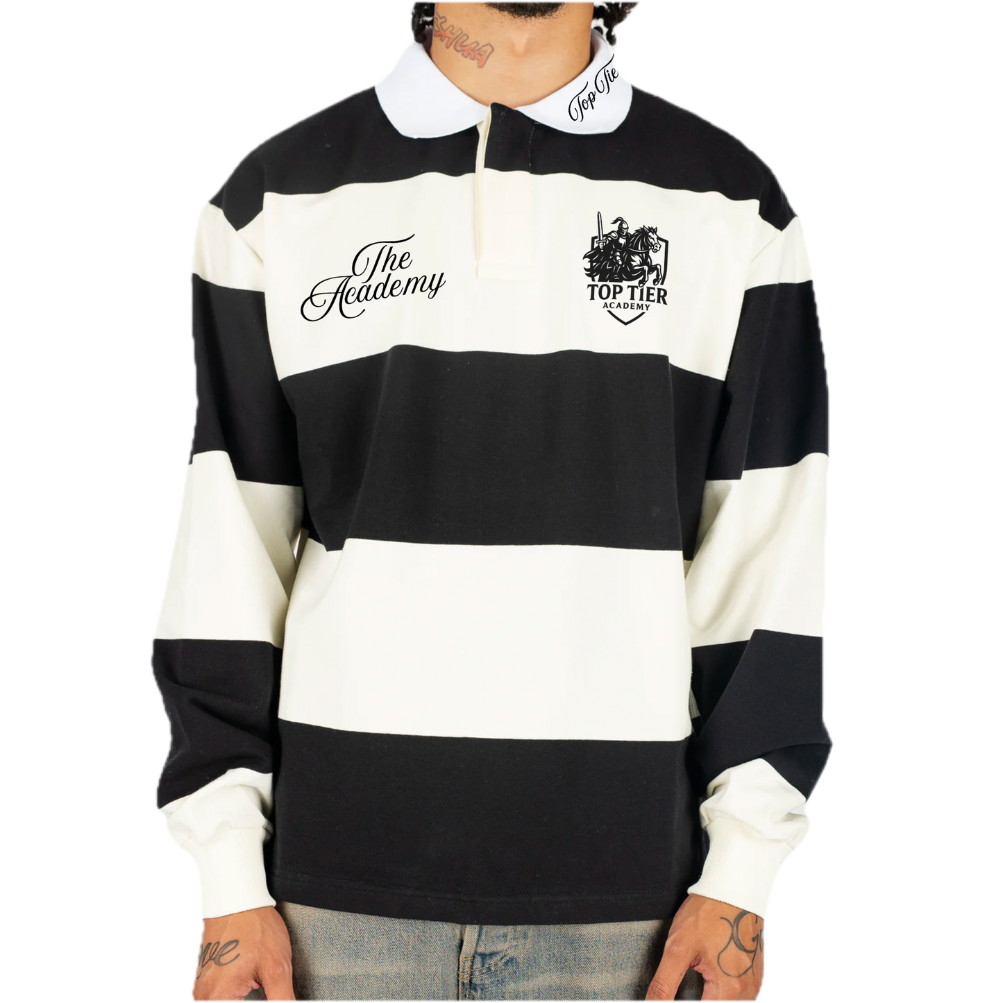 Striped Rugby Polo Long Sleeve