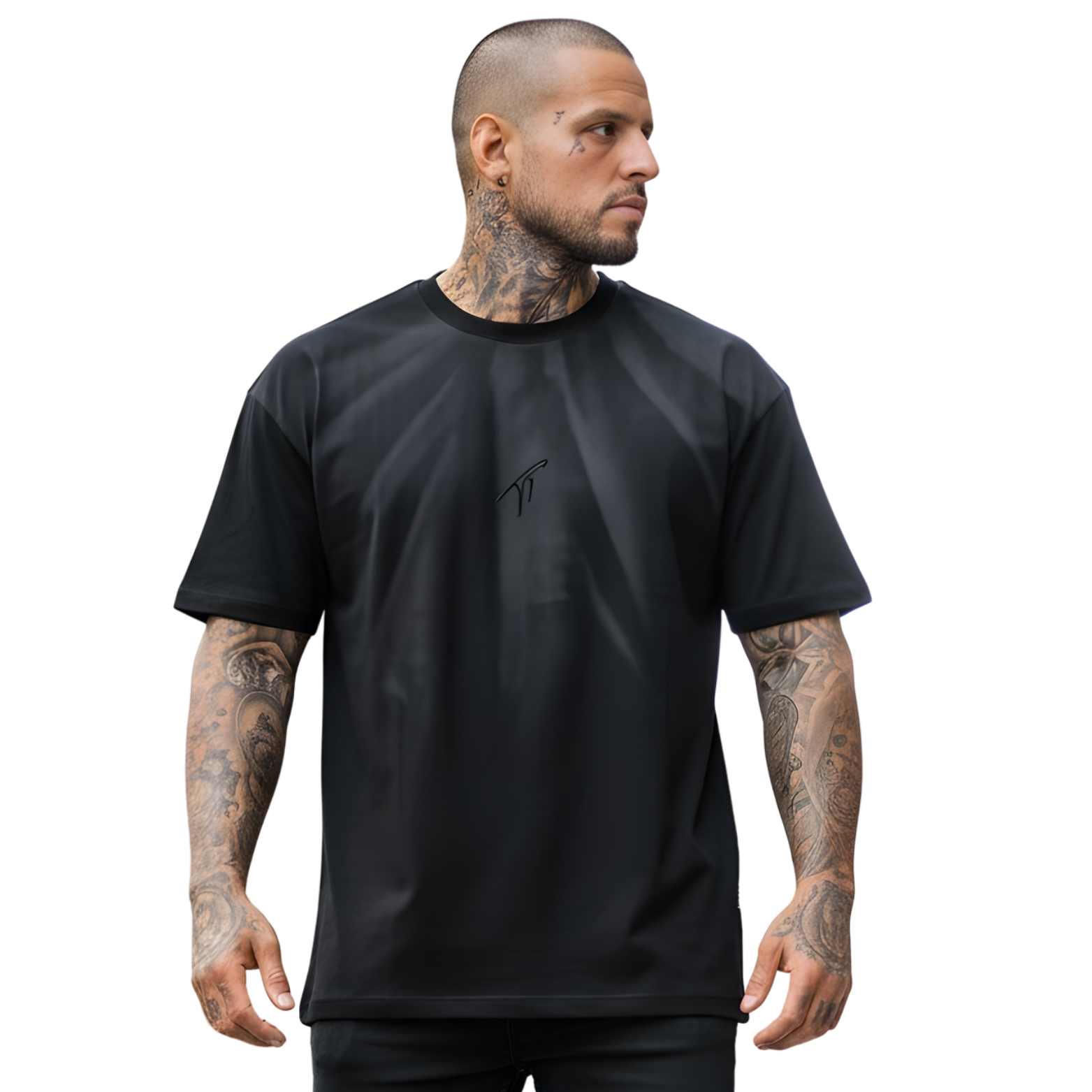 T-shirt délavé froissé « TT »