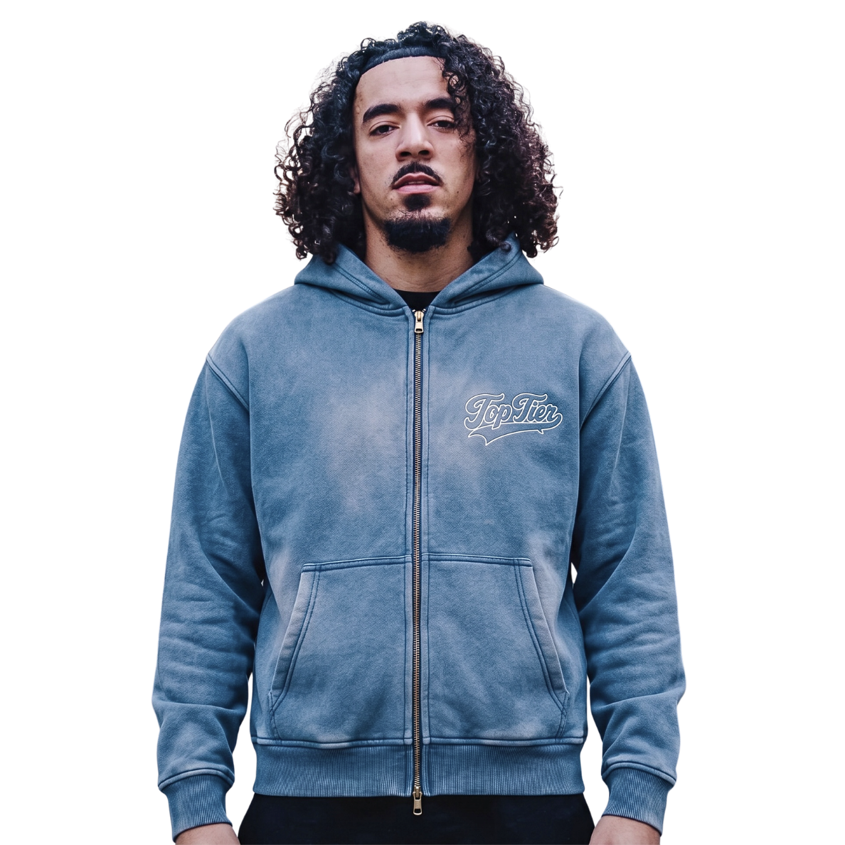 Varsity Script Sunfade Boxy Zip-Up Hoodie