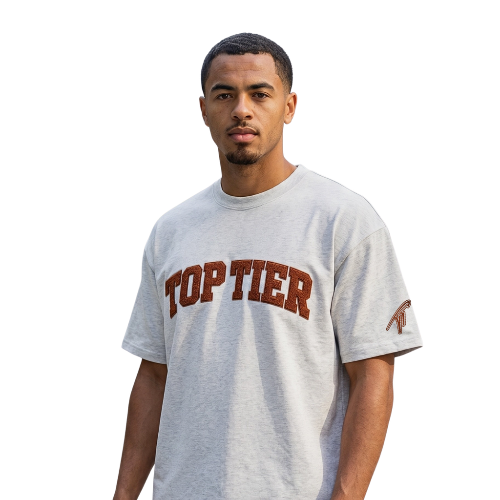 Football Leather Heavyweight Earth Tone T-Shirt