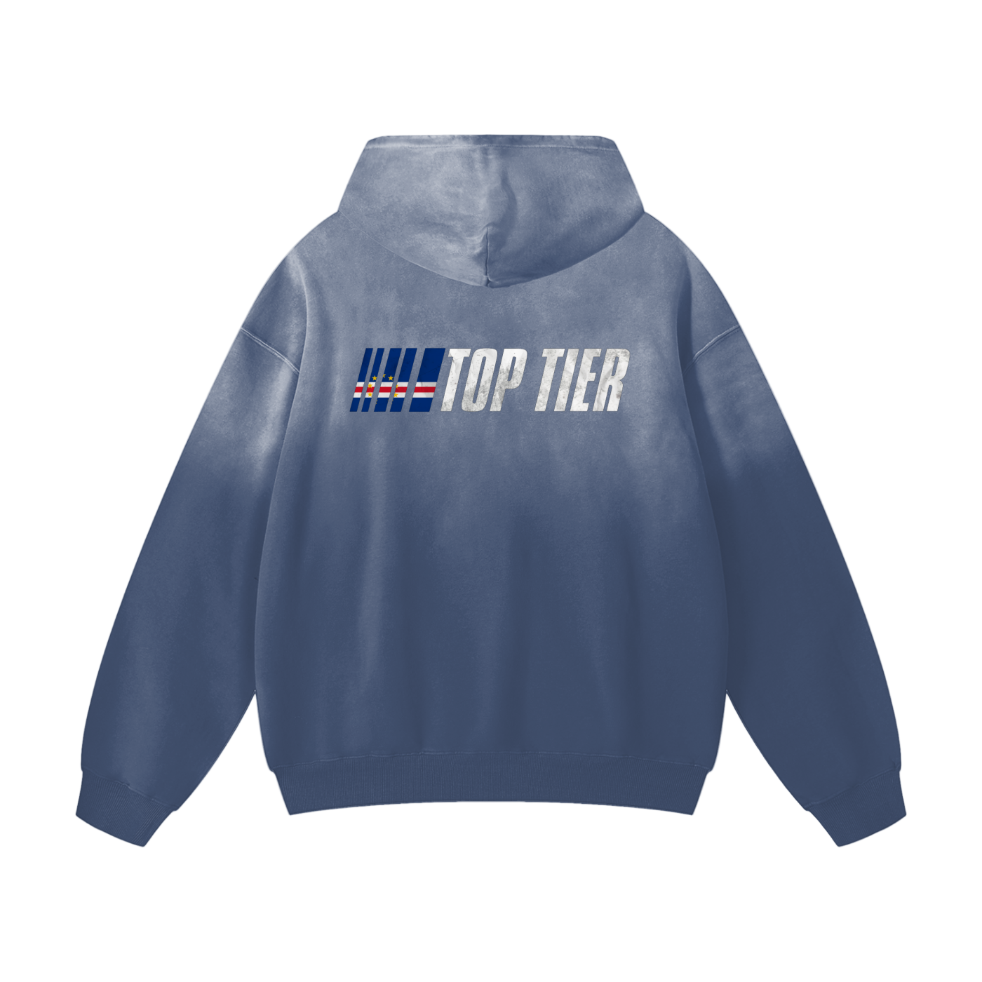 Cape Verdean Flag Sunfaded Heavyweight Hoodie
