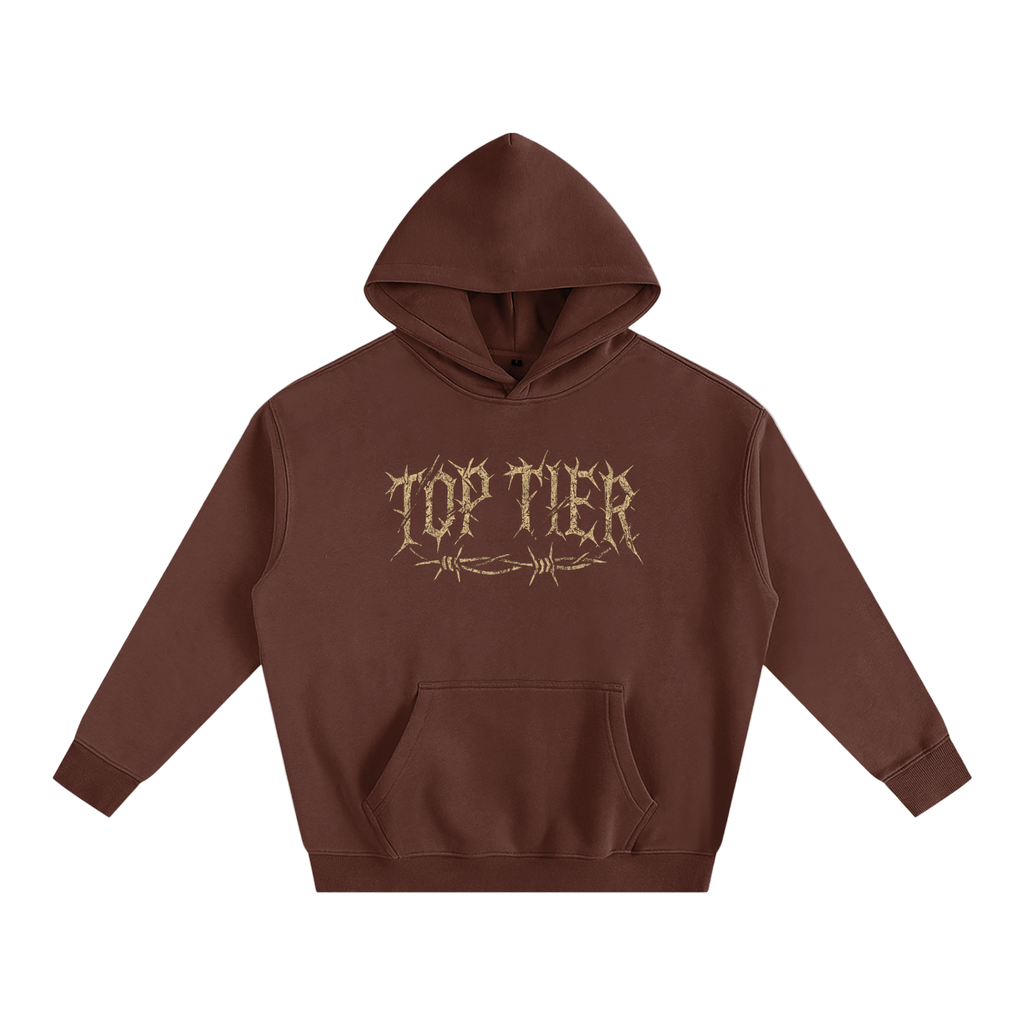 Sudadera con capucha de peso pesado de alambre de púas de primer nivel