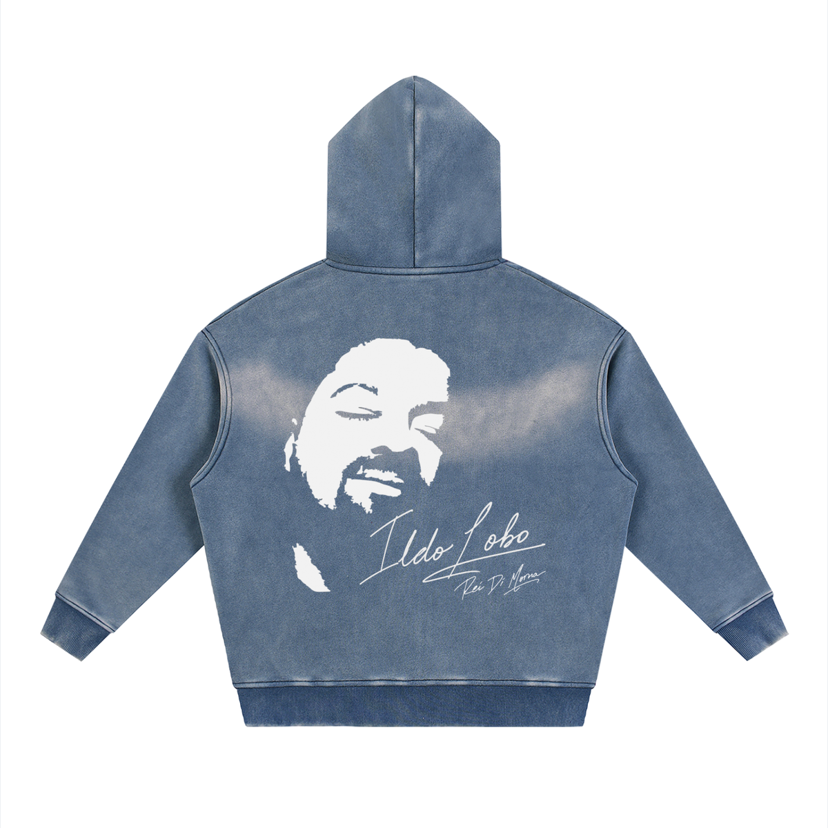 Ildo Lobo "Rei Di Morna" Sunfade Boxy ZIp-Up Hoodie