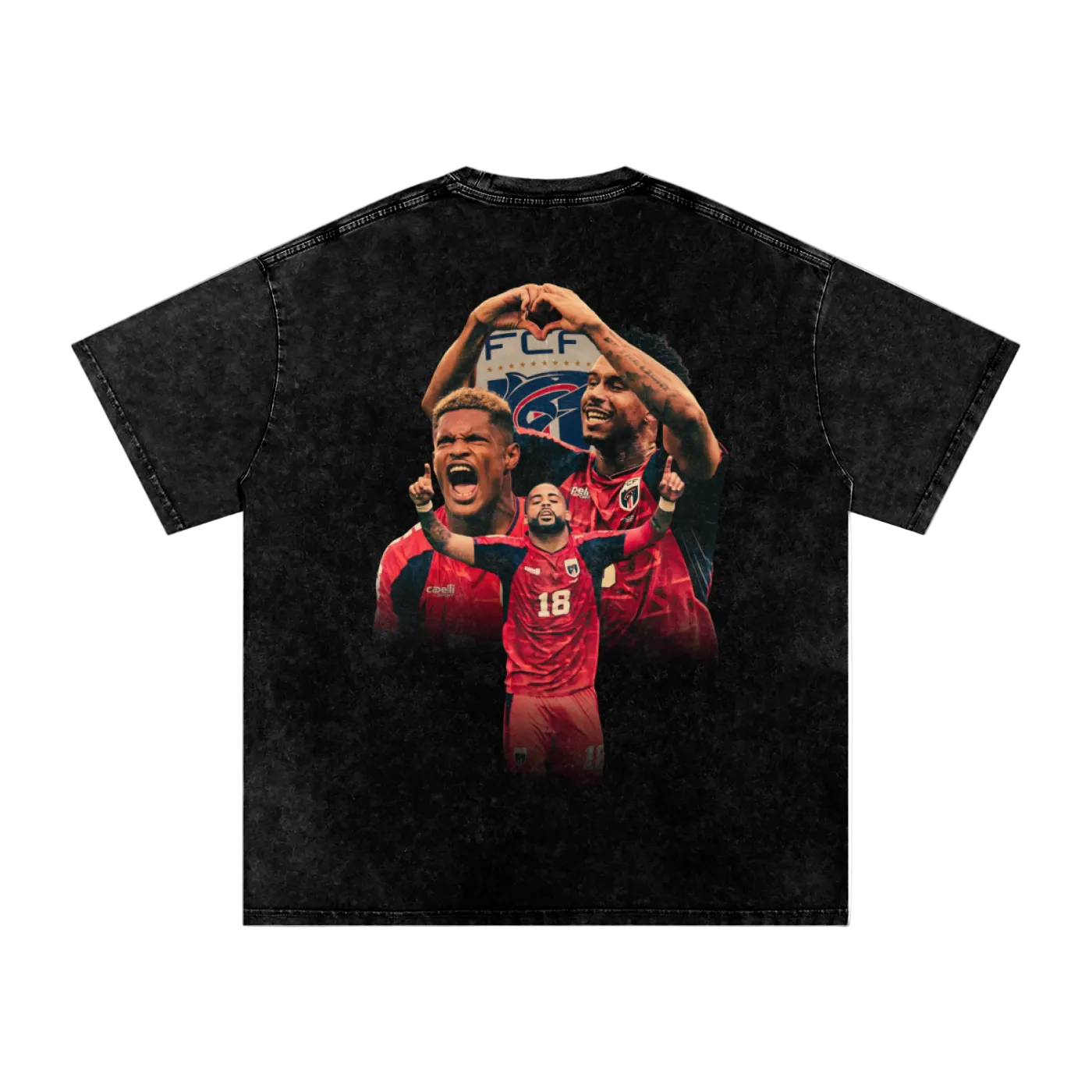 Cabo Verde Na Copa Red Washed Oversized T-Shirt