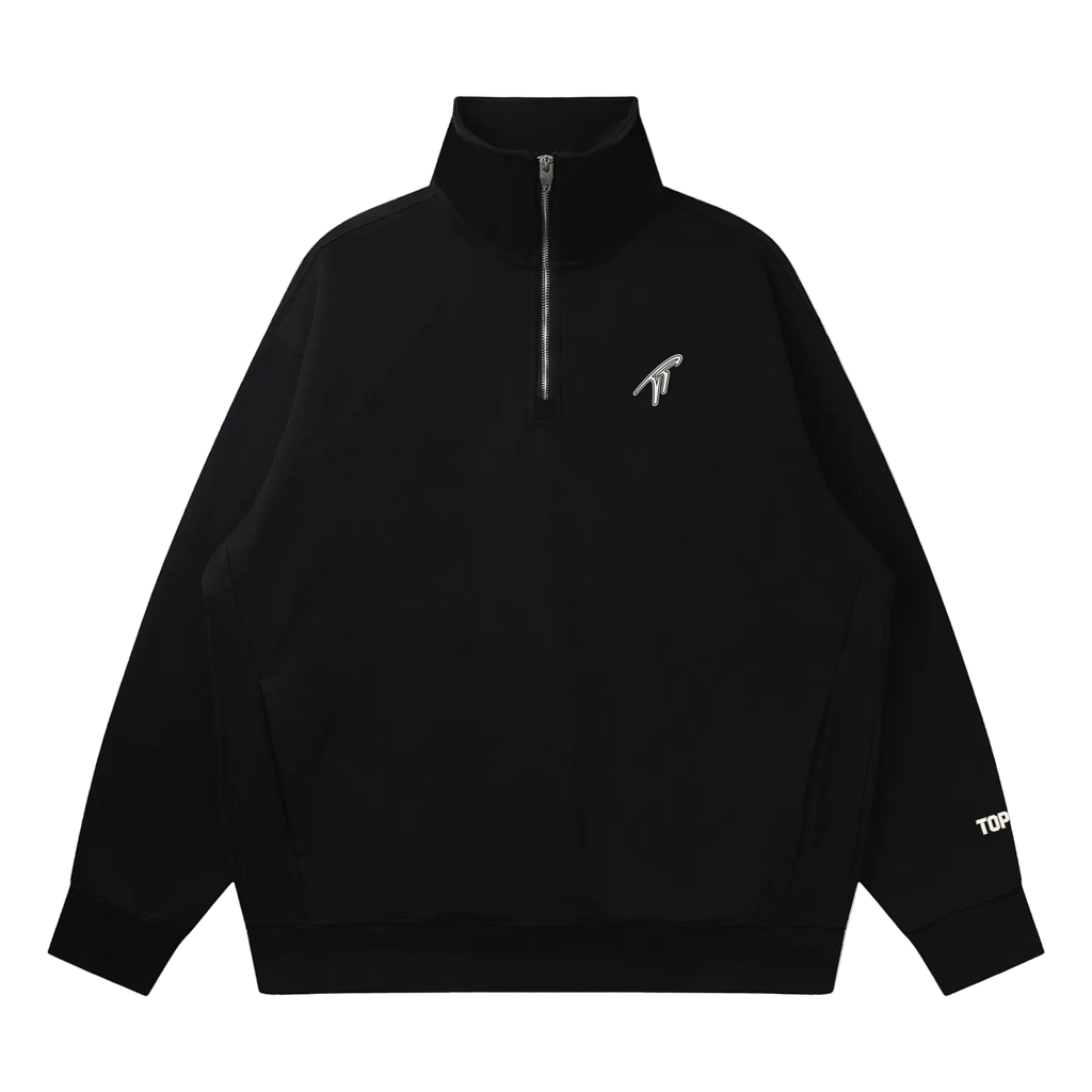 Top Tier Quarter-Zip Drop Shoulder Sweatshirt