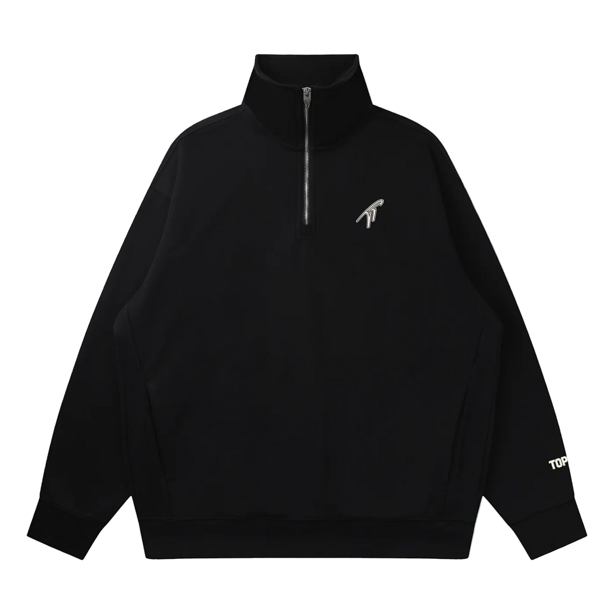 Top Tier Quarter-Zip Drop Shoulder Sweatshirt