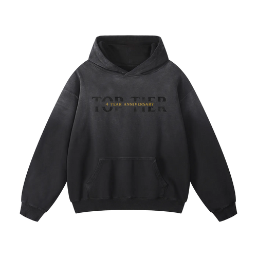 Sudadera con capucha extragrande Sunfade del 4.º aniversario
