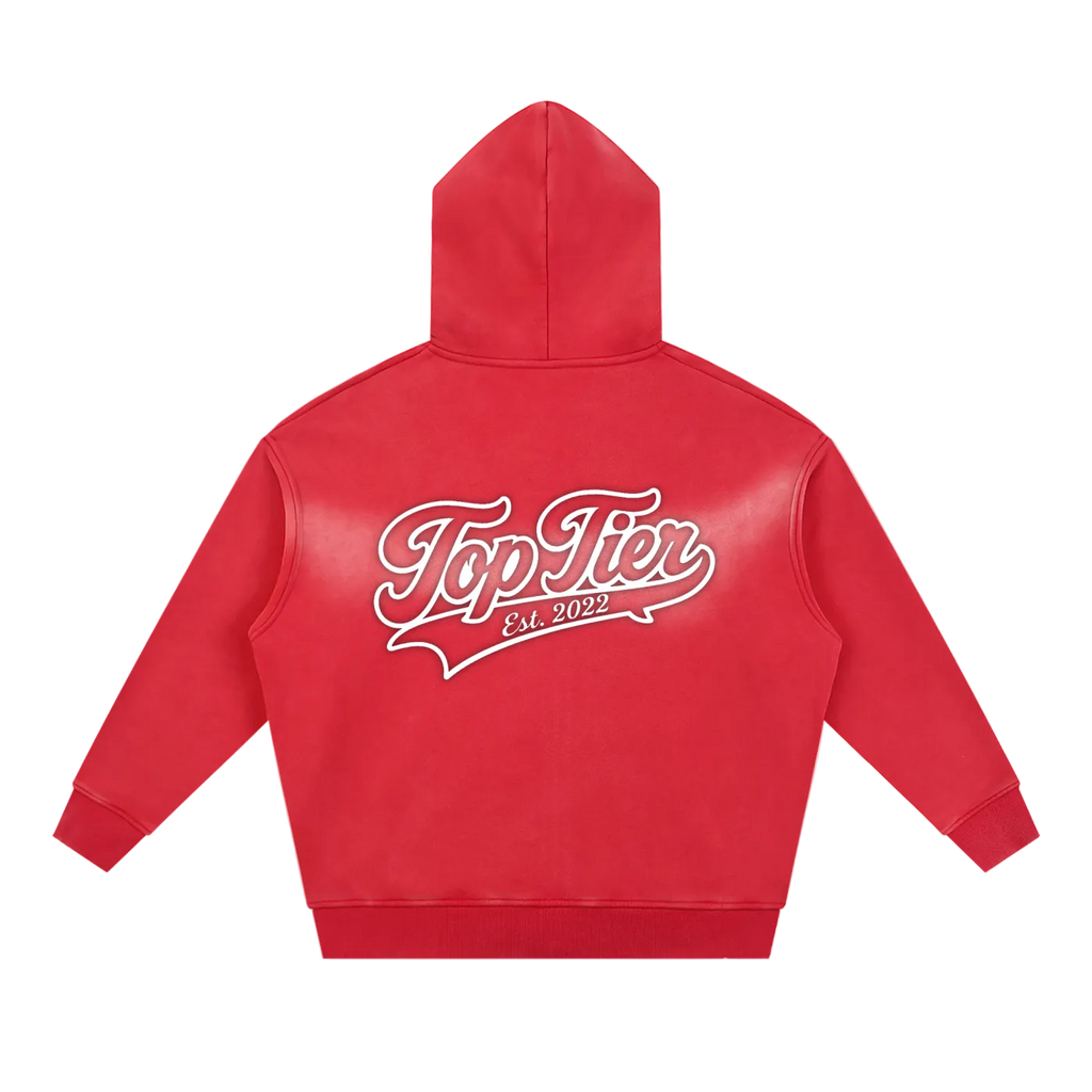 Varsity Script Sunfade Boxy Zip-Up Hoodie