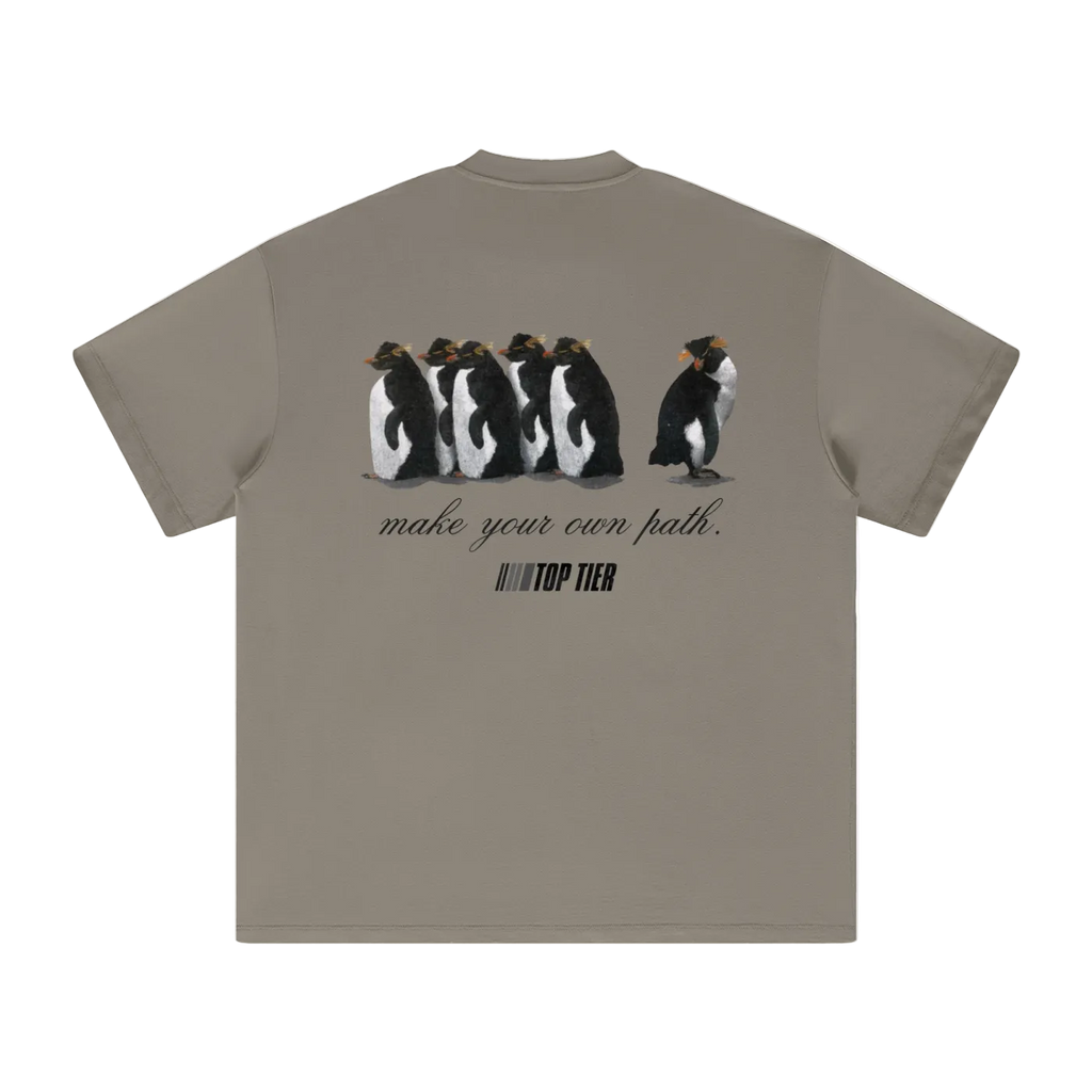 "Make Your Own Path" Heavyweight Earth Tone T-Shirt (Black)