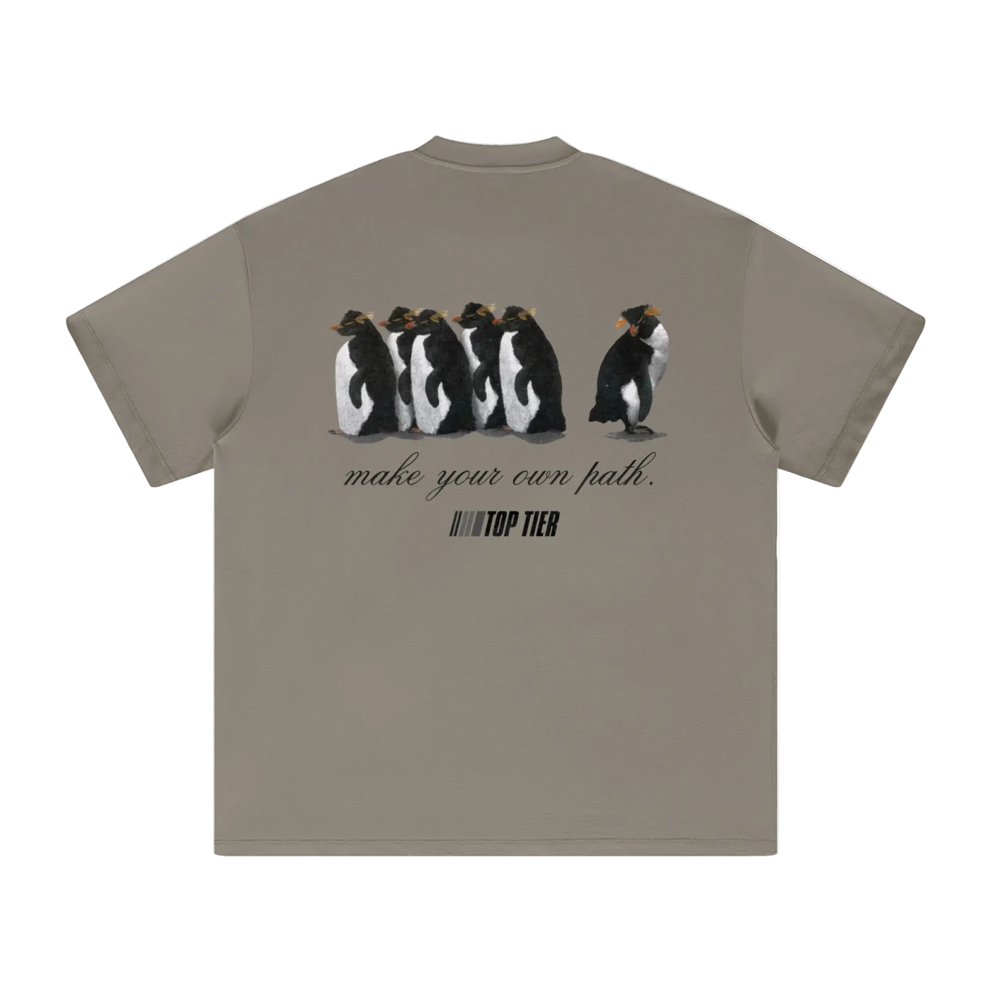 "Make Your Own Path" Heavyweight Earth Tone T-Shirt (Black)