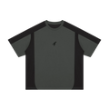 Camiseta holgada con bloques de color "TT" (negra)