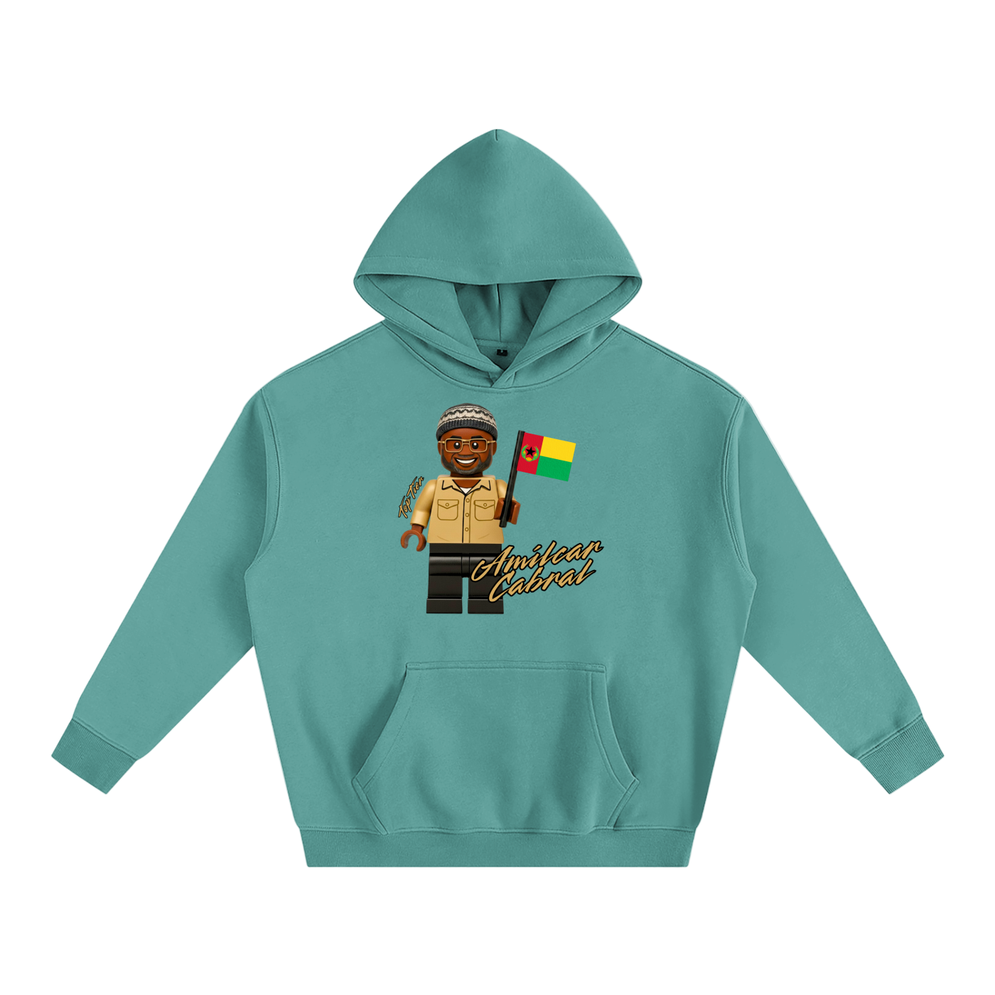 Sudadera con capucha pesada de Lego Amilcar Cabral (color)