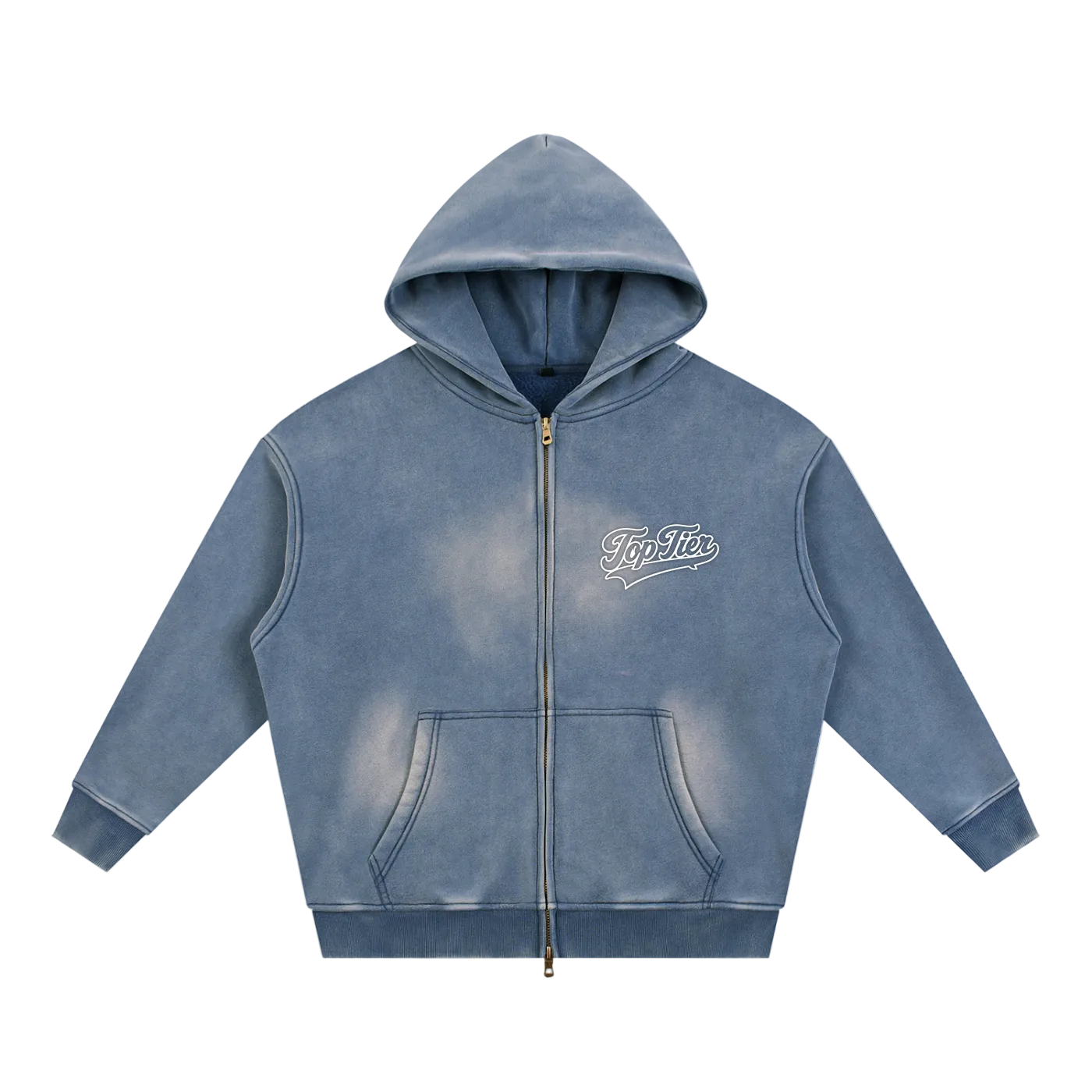 Varsity Script Sunfade Boxy Zip-Up Hoodie