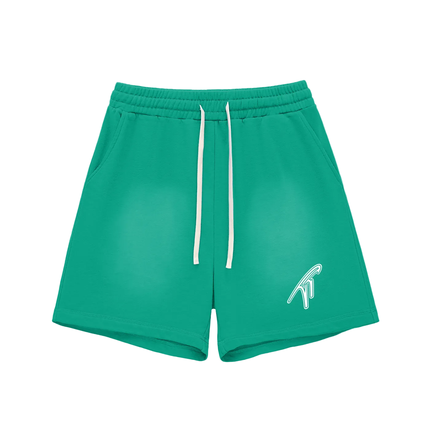 "TT" Sun Fade Cotton Shorts