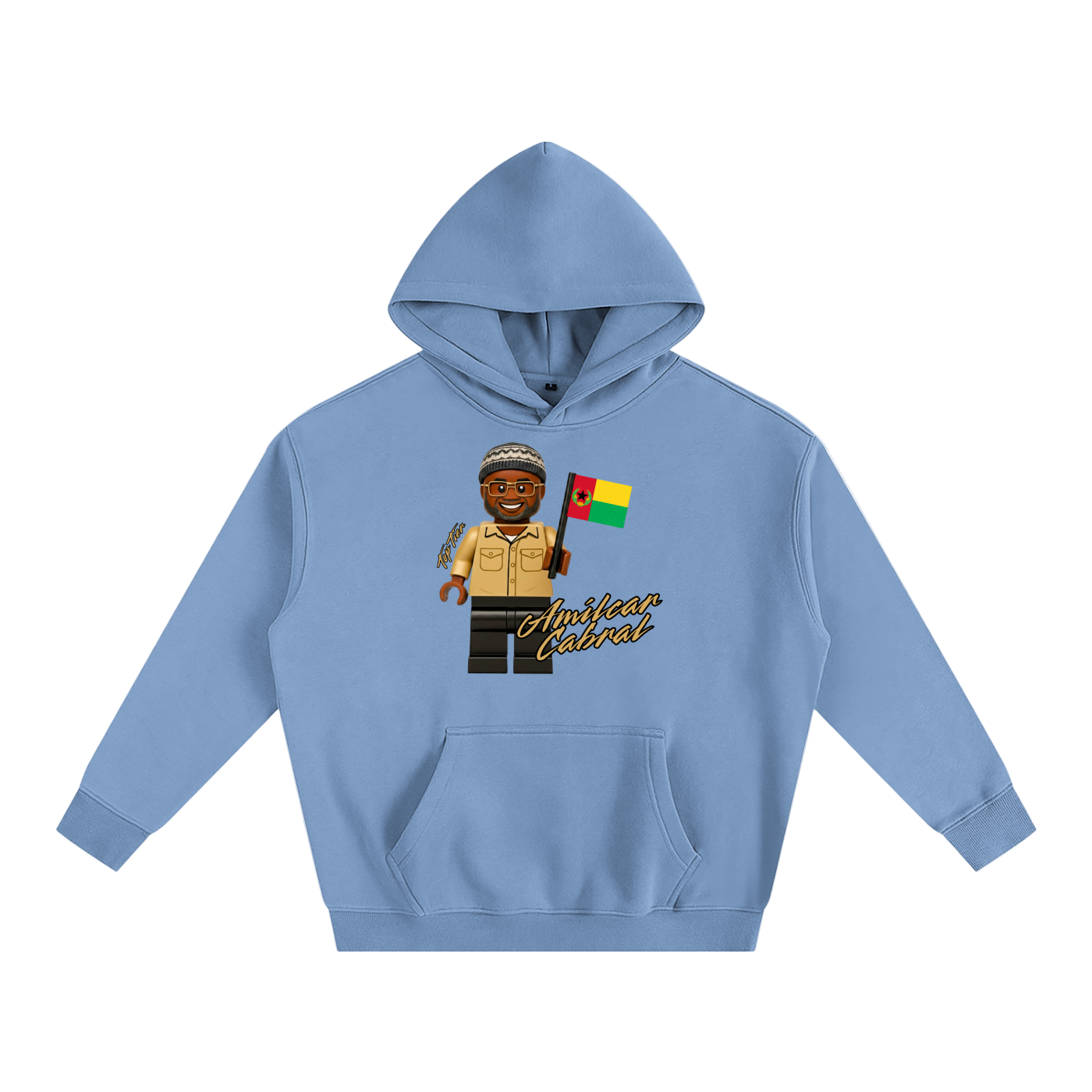 Sudadera con capucha pesada de Lego Amilcar Cabral (color)