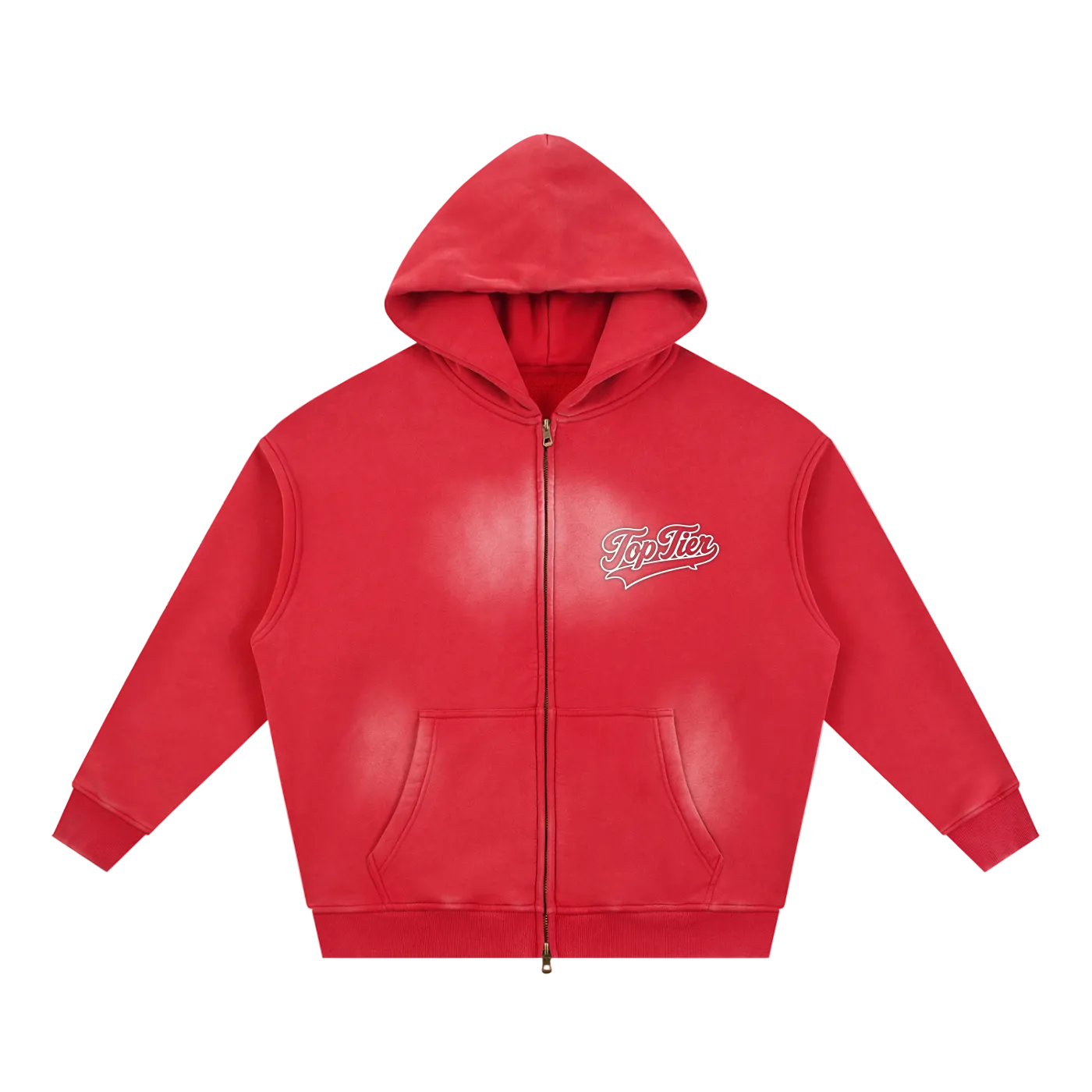 Varsity Script Sunfade Boxy Zip-Up Hoodie