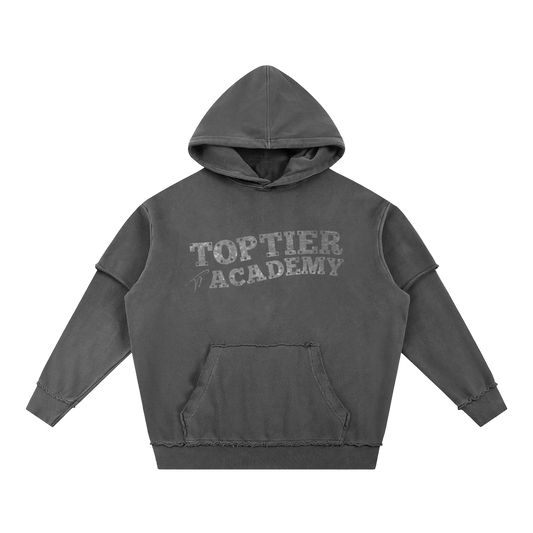 Metal Academy Grey Double Layered Hoodie