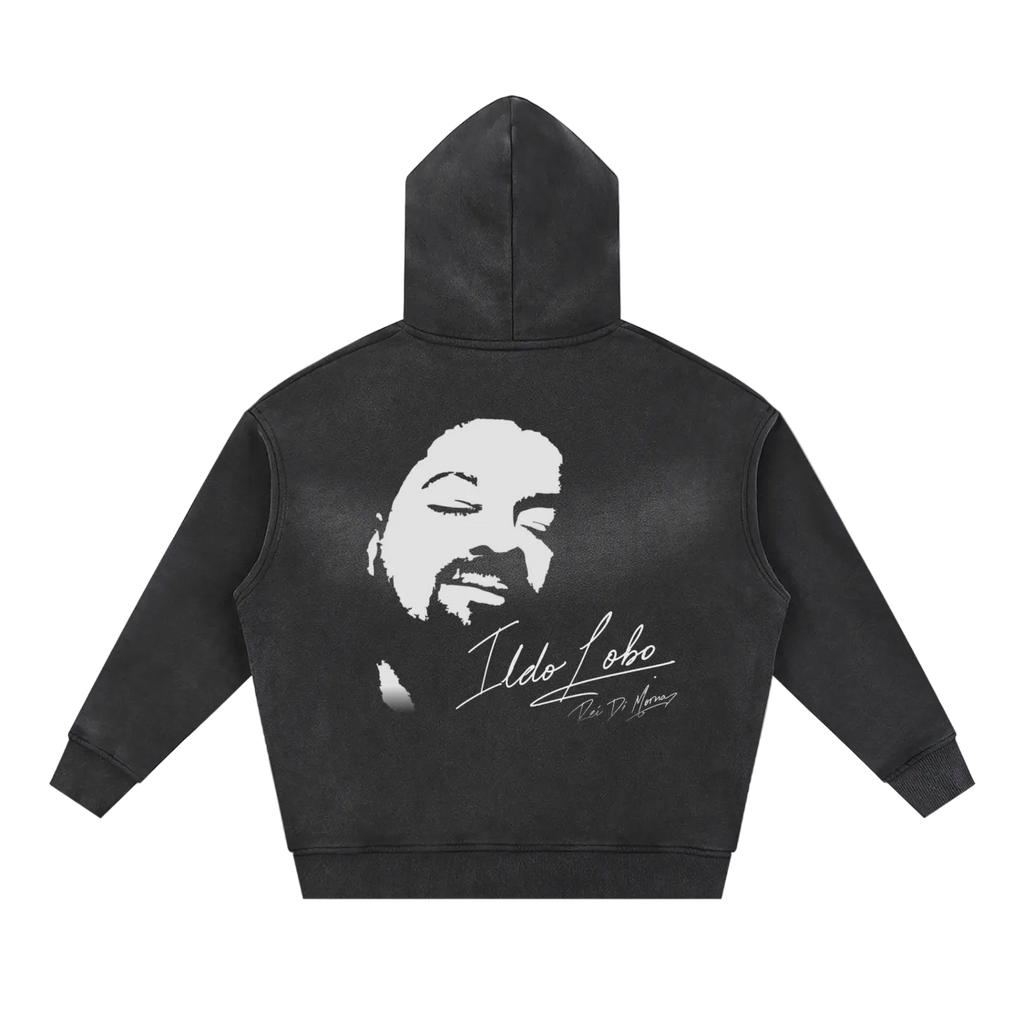 Ildo Lobo "Rei Di Morna" Sunfade Zipper Boxy Hoodie