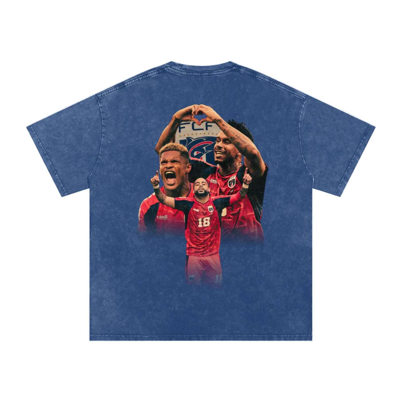 Cabo Verde Na Copa Red Washed Oversized T-Shirt