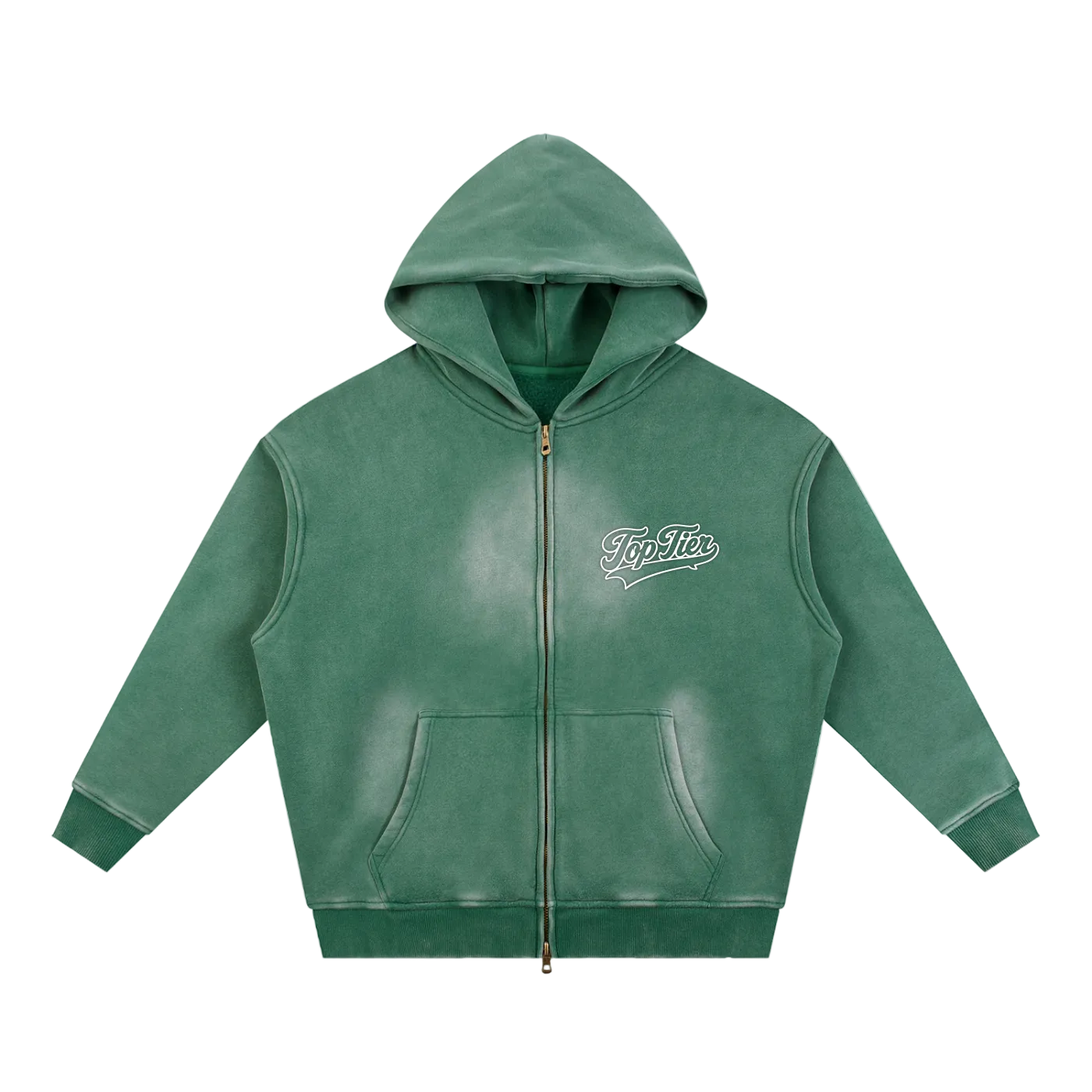 Varsity Script Sunfade Boxy Zip-Up Hoodie