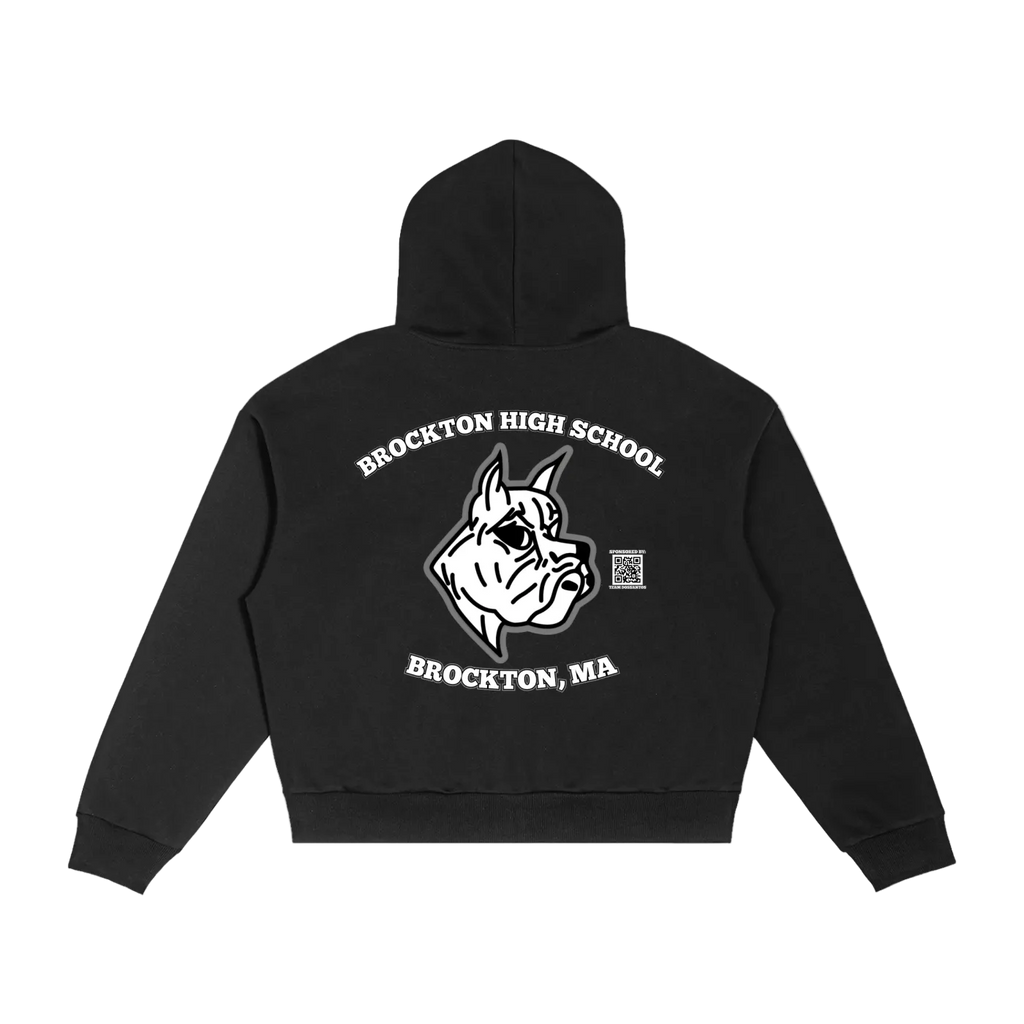 Sweat à capuche zippé à carreaux officiel Brockton High