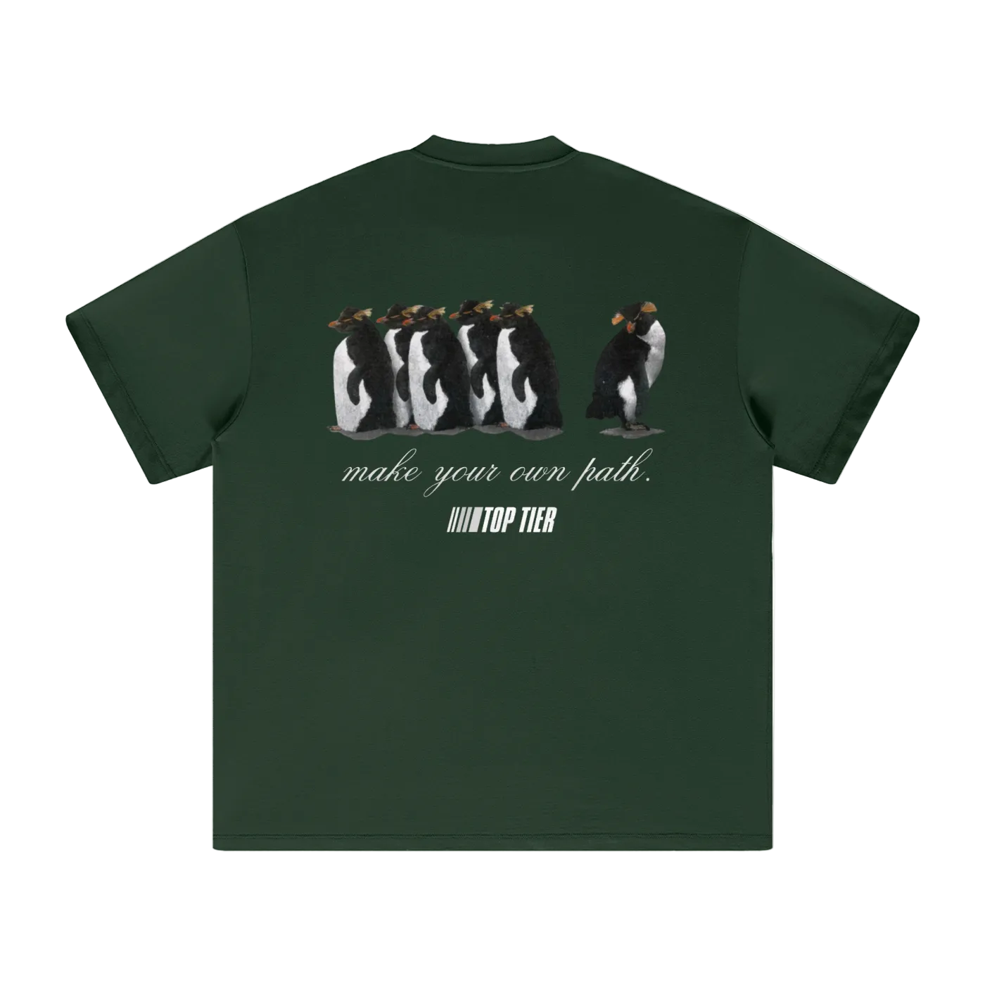 "Make Your Own Path" Heavyweight Earth Tone T-Shirt (White)