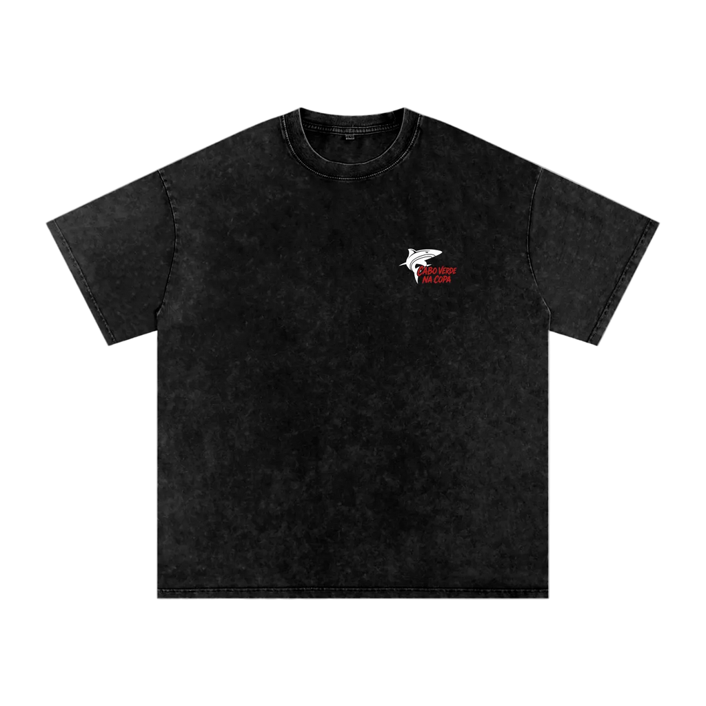 Cabo Verde Na Copa Red Washed Oversized T-Shirt