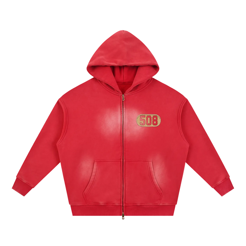 508 Sunfade Zipper Boxy Hoodie