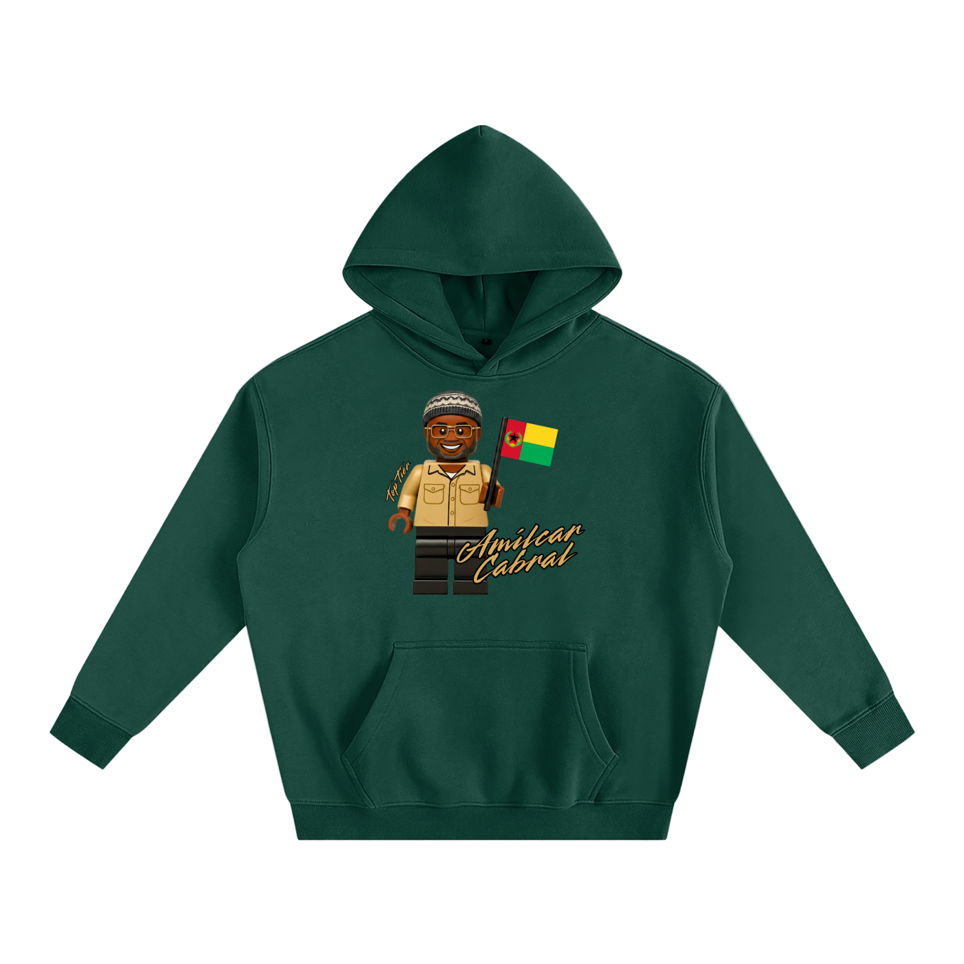 Sudadera con capucha pesada de Lego Amilcar Cabral (color)