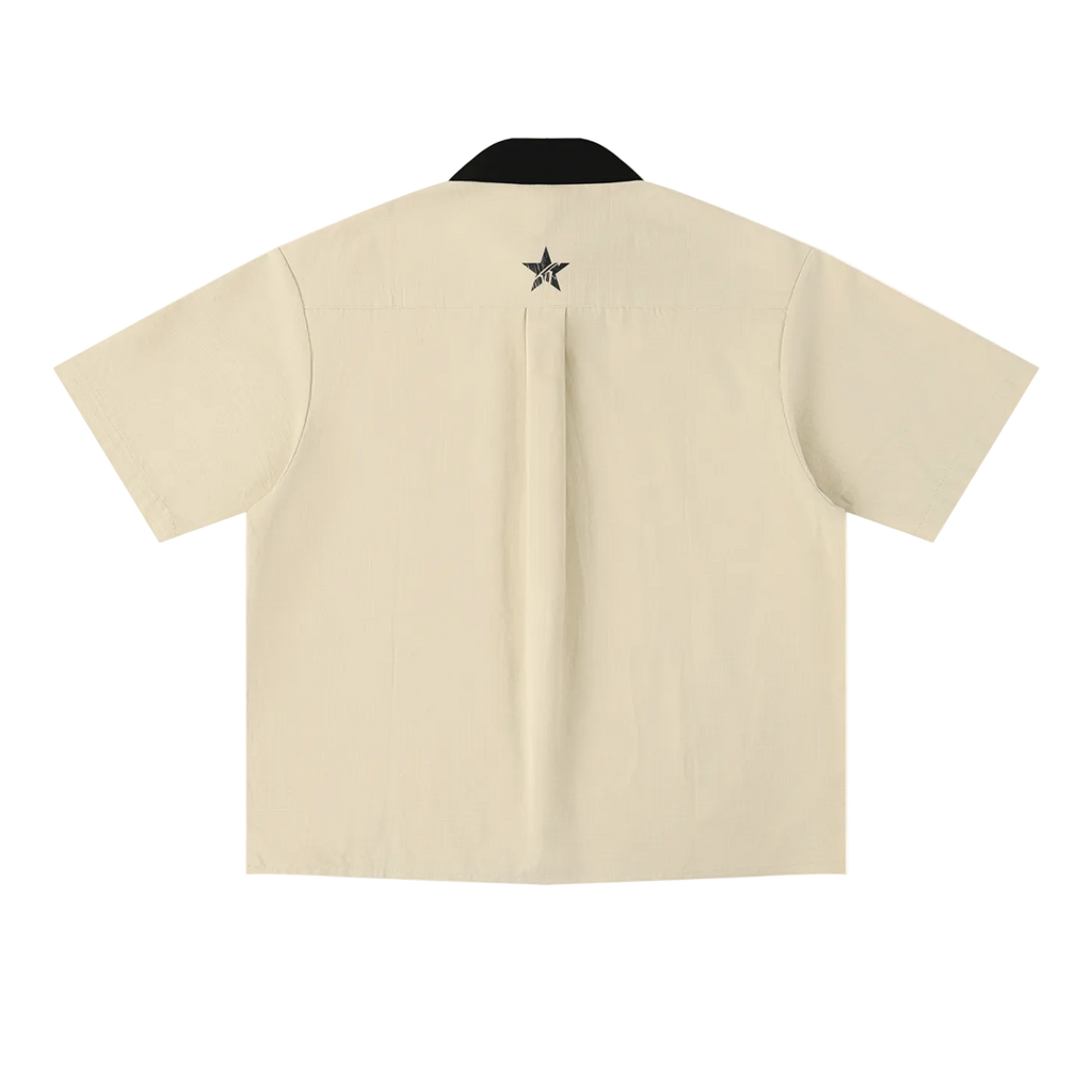 Top Tier Cursive Boxy Short Sleeve Polo
