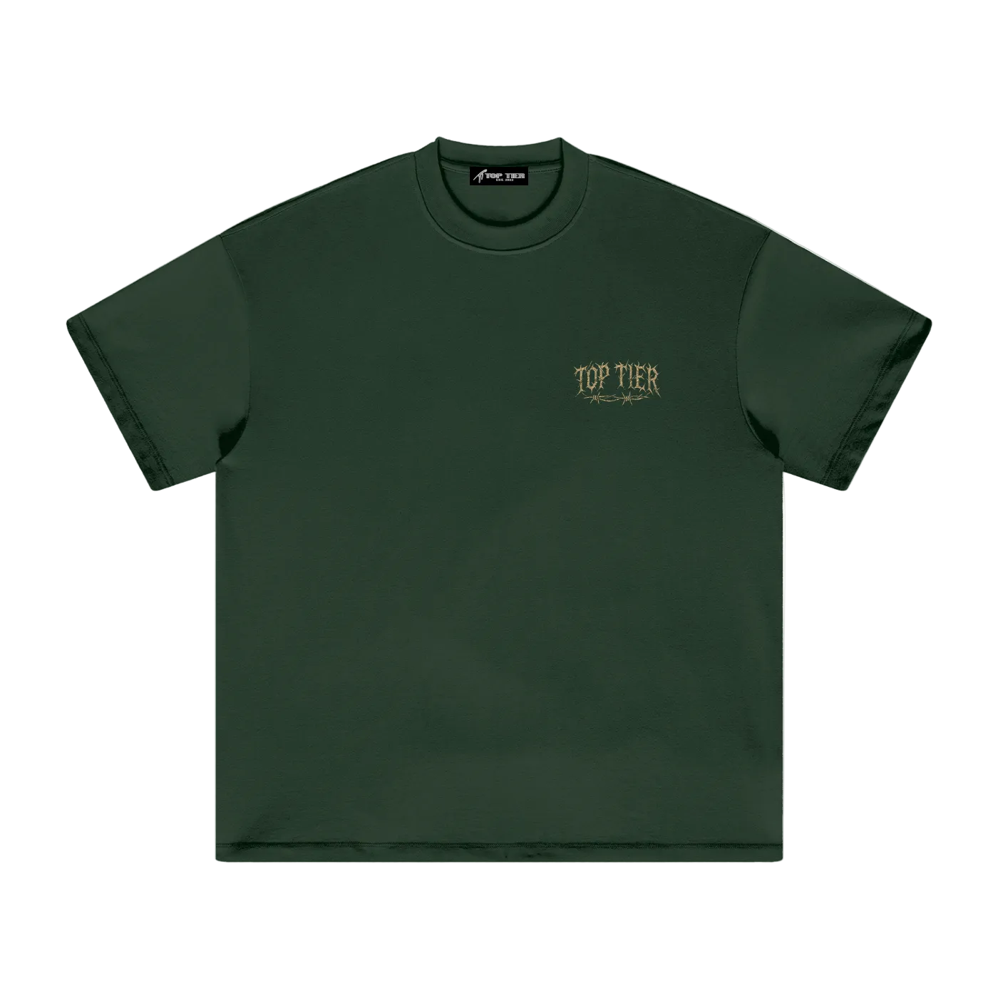 Top Tier Barbed Wire Heavyweight Earth Tone T-Shirt