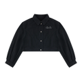 Top Tier Cursive Women’s Crop Denim Jacket
