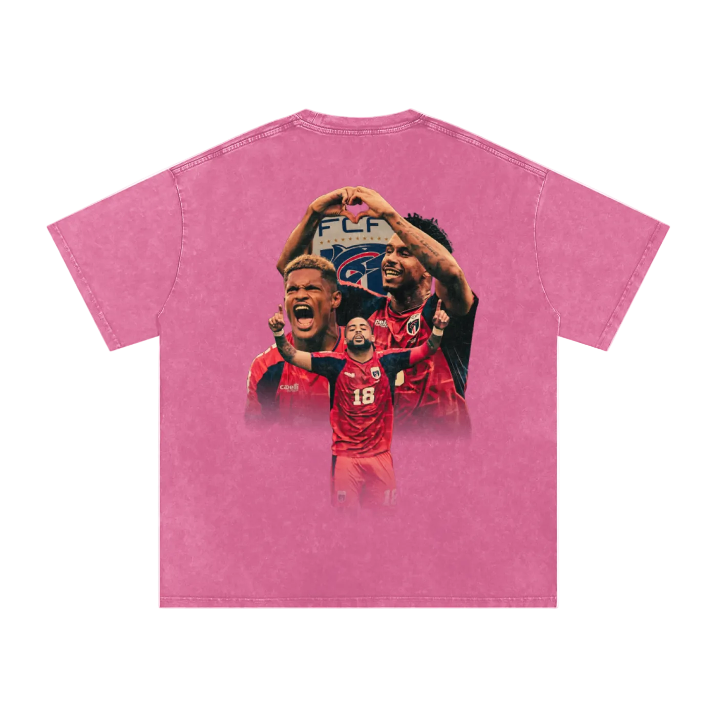 Cabo Verde Na Copa Red Washed Oversized T-Shirt