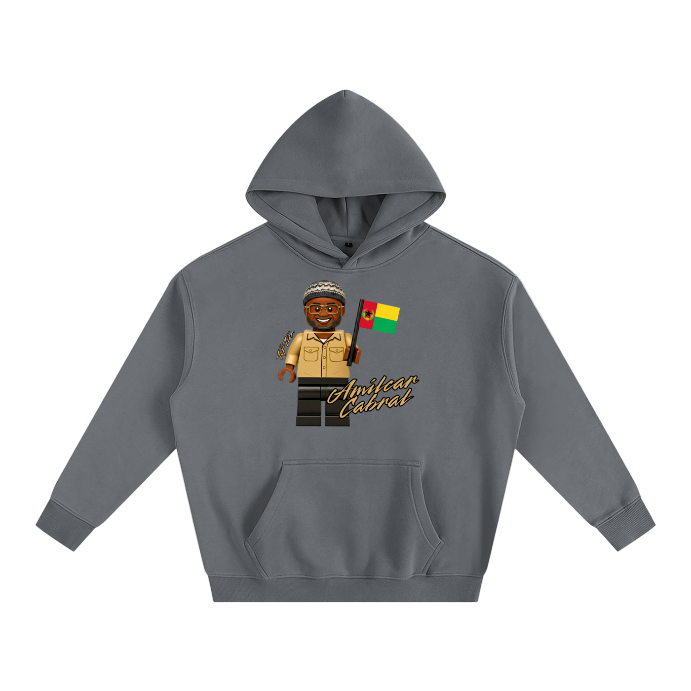 Sudadera con capucha pesada de Lego Amilcar Cabral (color)