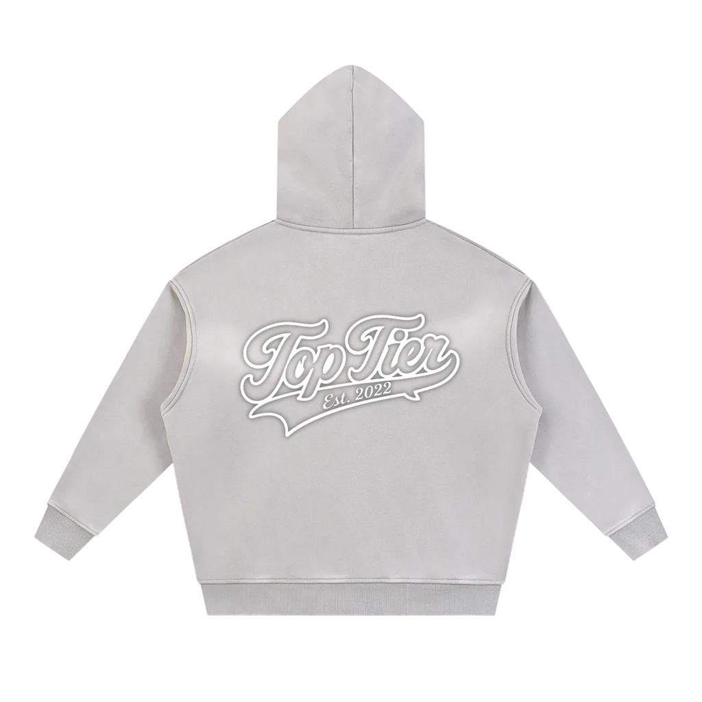 Varsity Script Sunfade Boxy Zip-Up Hoodie